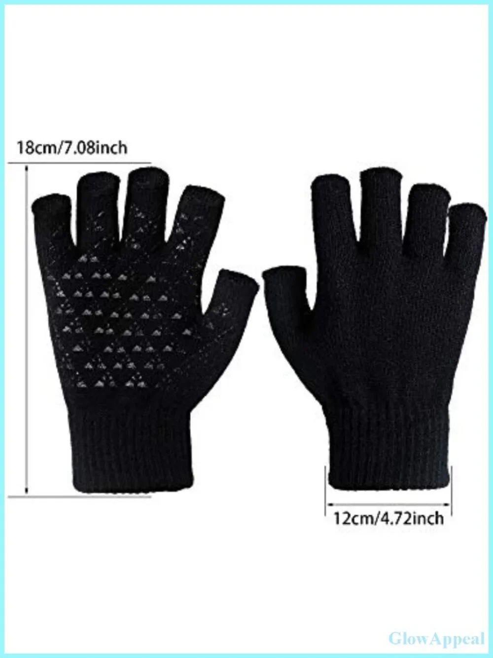 6 Pairs Knit Half Finger Winter Gloves Stretchy Anti-Slip Texting Mittens
